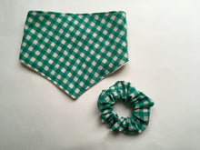 Load image into Gallery viewer, Teal Plaid Scrunchy

