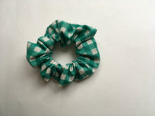 Load image into Gallery viewer, Teal Plaid Scrunchy
