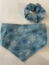 Load image into Gallery viewer, Blue Snowflakes Bandana

